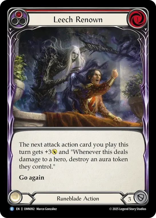 Leech Renown (Red) — Omens of the Third Age Flesh and Blood card by Marco González