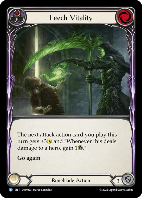 Leech Vitality (Red) — Omens of the Third Age Flesh and Blood card by Marco González