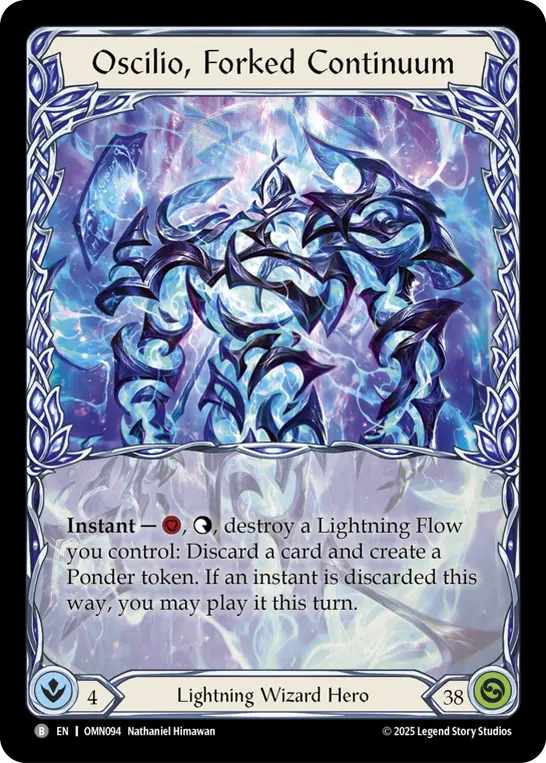 Oscilio, Forked Continuum (Marvel) — Omens of the Third Age Flesh and Blood card by Nathaniel Himawan