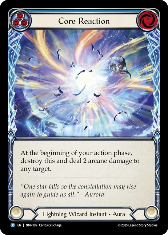 Core Reaction (Blue) — Omens of the Third Age Flesh and Blood card by Carlos Cruchaga