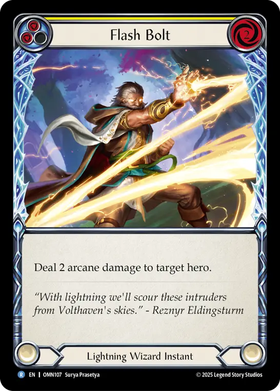 Flash Bolt (Yellow) — Omens of the Third Age Flesh and Blood card by Surya Prasetya