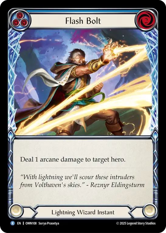 Flash Bolt (Blue) — Omens of the Third Age Flesh and Blood card by Surya Prasetya