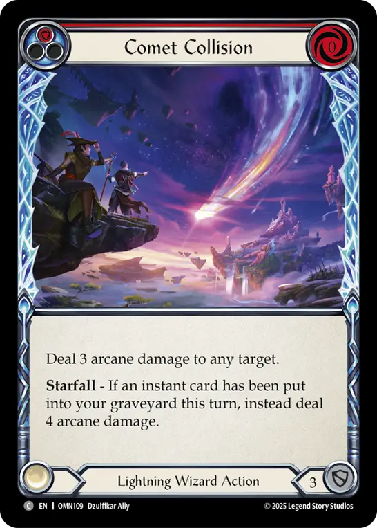 Comet Collision (Red) — Omens of the Third Age Flesh and Blood card by Dzulfikar Aliy