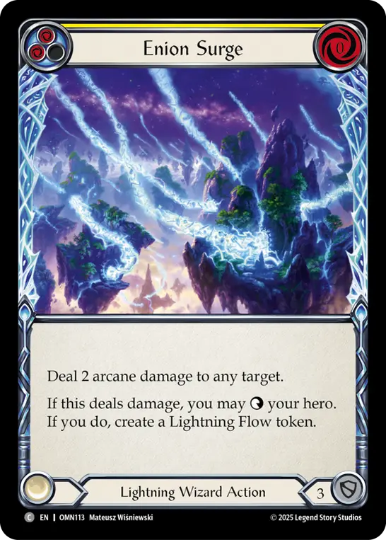 Enion Surge (Yellow) — Omens of the Third Age Flesh and Blood card by Mateusz Wiśniewski
