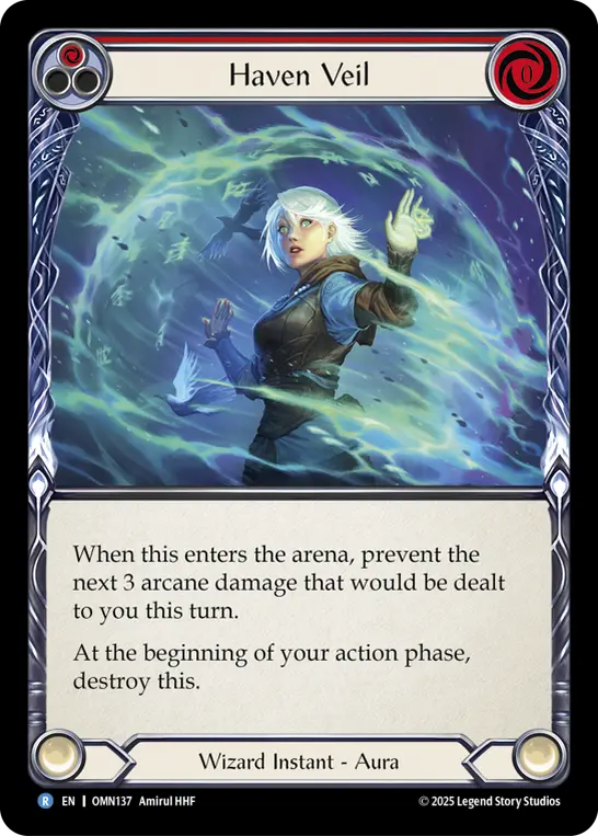 Haven Veil (Red) — Omens of the Third Age Flesh and Blood card by Amirul HHF