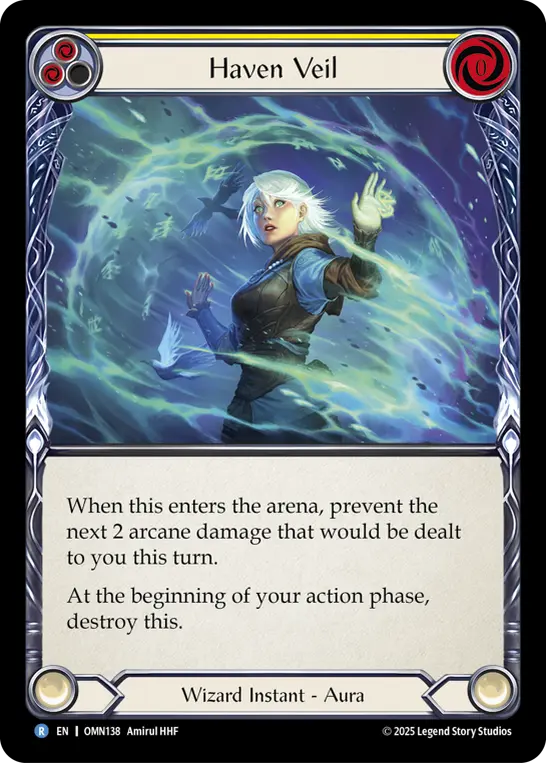 Haven Veil (Yellow) — Omens of the Third Age Flesh and Blood card by Amirul HHF