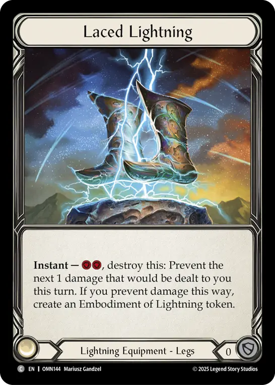 Laced Lightning — Omens of the Third Age Flesh and Blood card by Mariusz Gandzel