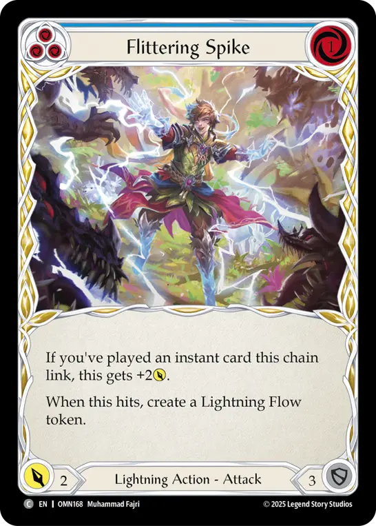 Flittering Spike (Blue) — Omens of the Third Age Flesh and Blood card by Muhammad Fajri