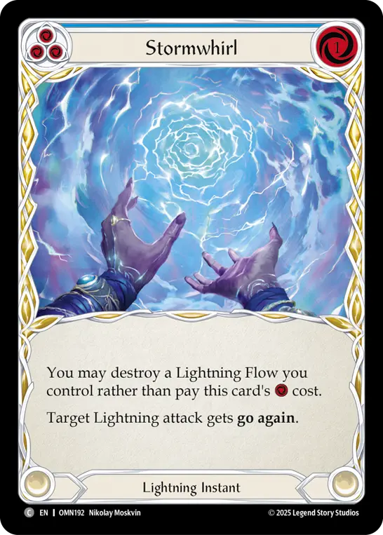 Stormwhirl (Blue) — Omens of the Third Age Flesh and Blood card by Nikolay Moskvin