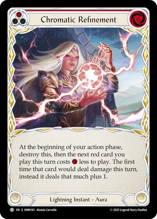 Chromatic Refinement (Red) — Omens of the Third Age Flesh and Blood card by Aluísio Cervelle