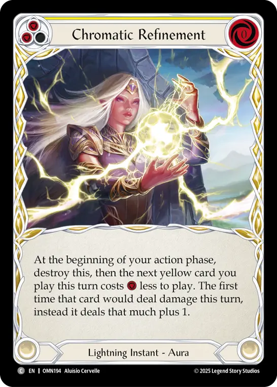 Chromatic Refinement (Yellow) — Omens of the Third Age Flesh and Blood card by Aluísio Cervelle