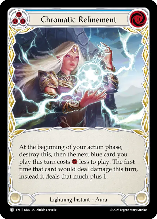 Chromatic Refinement (Blue) — Omens of the Third Age Flesh and Blood card by Aluísio Cervelle