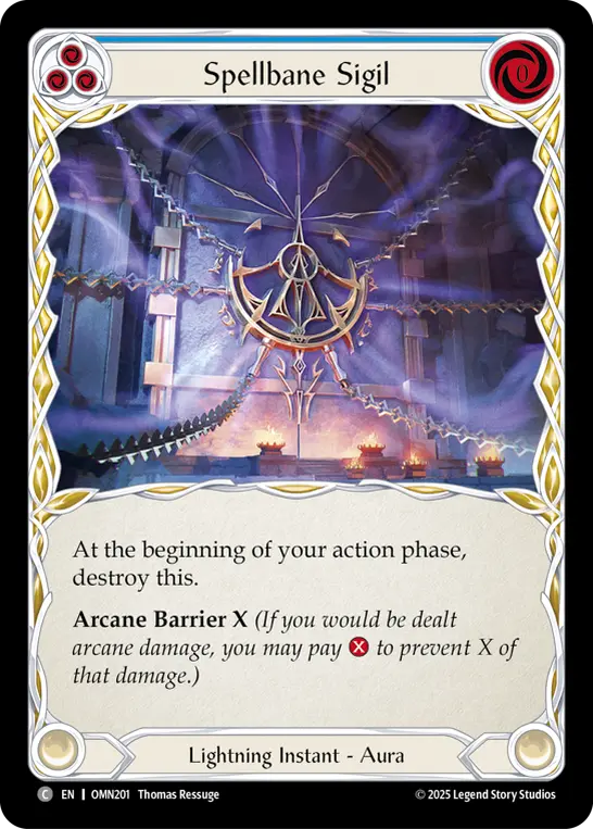 Spellbane Sigil (Blue) (Marvel) — Omens of the Third Age Flesh and Blood card by Thomas Ressuge
