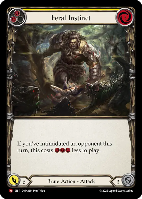 Feral Instinct — Omens of the Third Age Flesh and Blood card by Phu Thieu