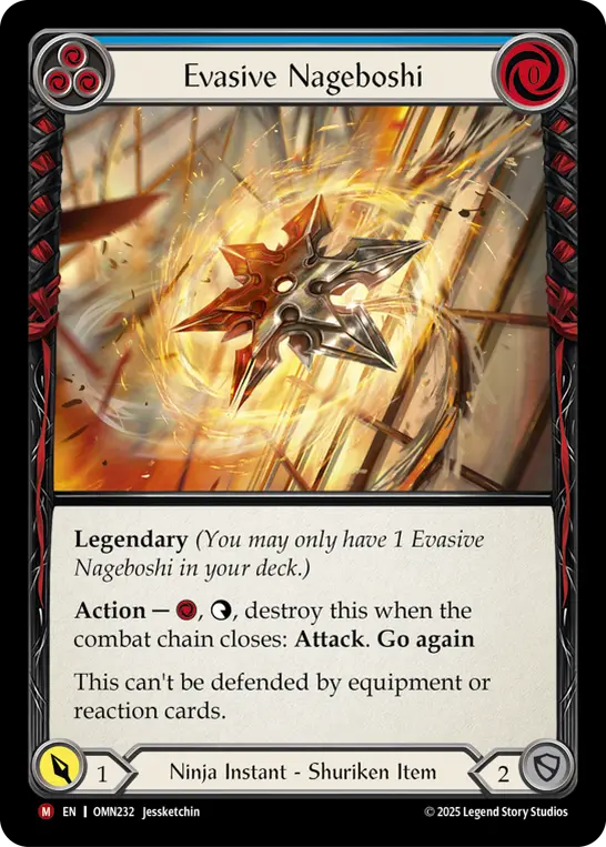 Evasive Nageboshi (Blue) — Omens of the Third Age