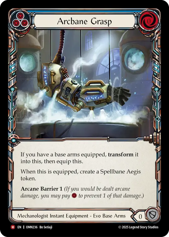Arcbane Grasp (Blue) — Omens of the Third Age Flesh and Blood card by Bo Setiaji