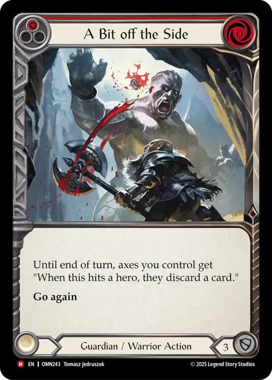 A Bit Off The Side (Red) — Omens of the Third Age Flesh and Blood card by Tomasz Jedruszek