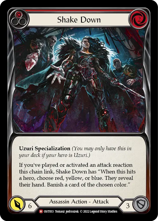 Shake Down — Outsiders Flesh and Blood card by Tomasz Jedruszek