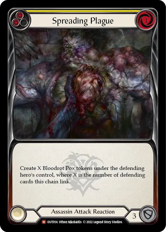 Spreading Plague — Outsiders Flesh and Blood card by Othon Nikolaidis