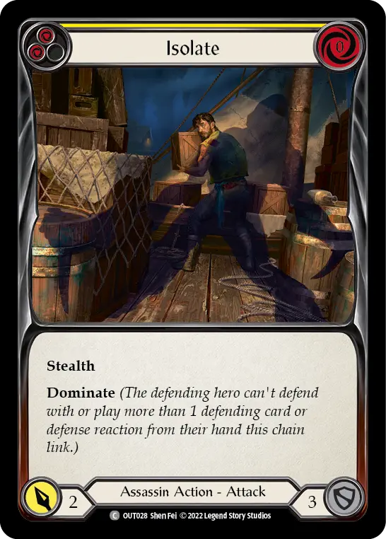 Isolate (Yellow) — Outsiders Flesh and Blood card by Shen Fei
