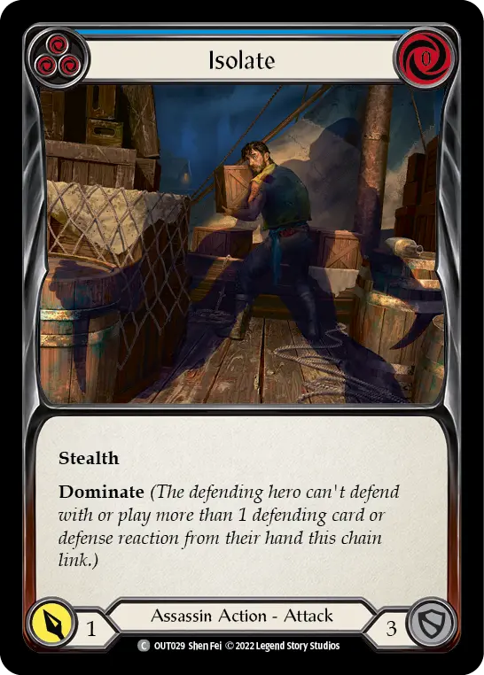 Isolate (Blue) — Outsiders Flesh and Blood card by Shen Fei