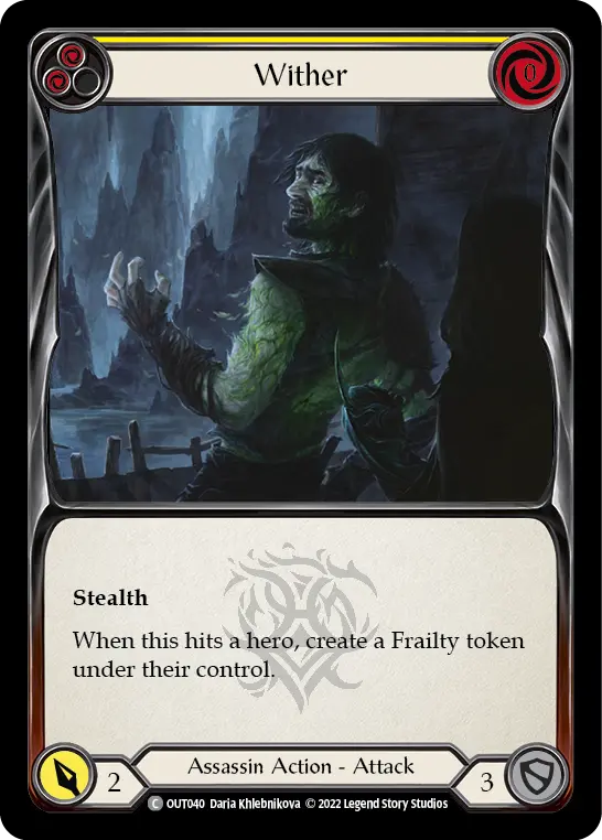 Wither (Yellow) — Outsiders Flesh and Blood card by Daria Khlebnikova