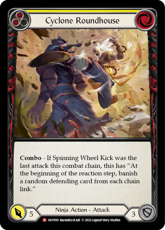 Cyclone Roundhouse — Outsiders Flesh and Blood card by Narendra B Adi