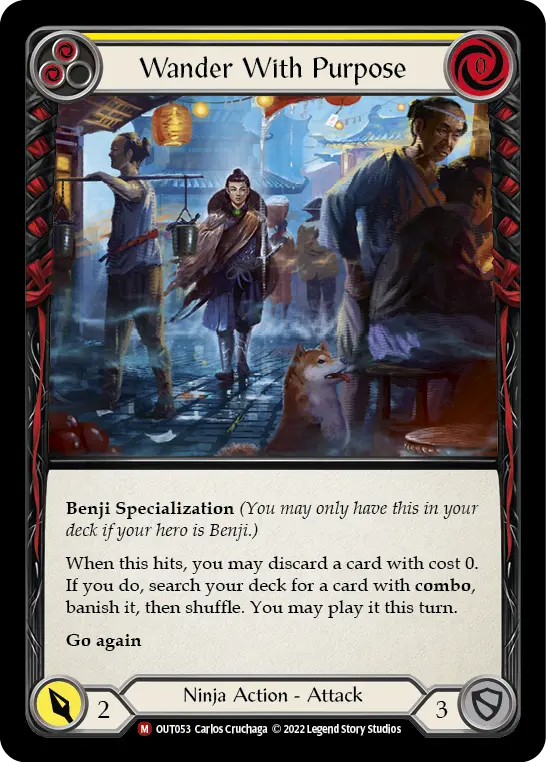 Wander With Purpose — Outsiders Flesh and Blood card by Carlos Cruchaga