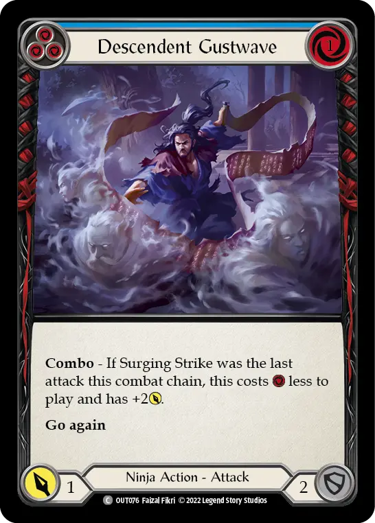 Descendent Gustwave (Blue) — Outsiders Flesh and Blood card by Faizal Fikri