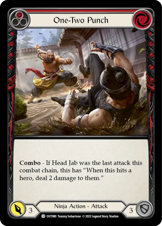 One-Two Punch (Red) — Outsiders Flesh and Blood card by Tommy Suhartono