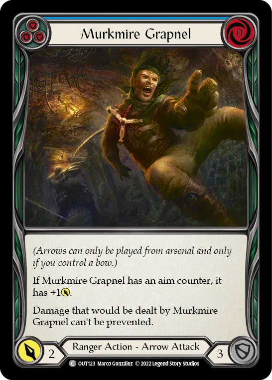 Murkmire Grapnel (Blue) — Outsiders Flesh and Blood card by Marco González