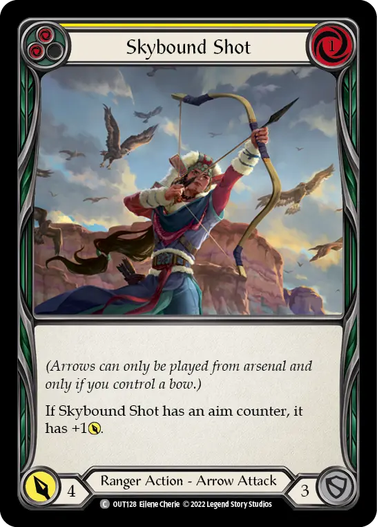 Skybound Shot (Yellow) — Outsiders Flesh and Blood card by Eilene Cherie