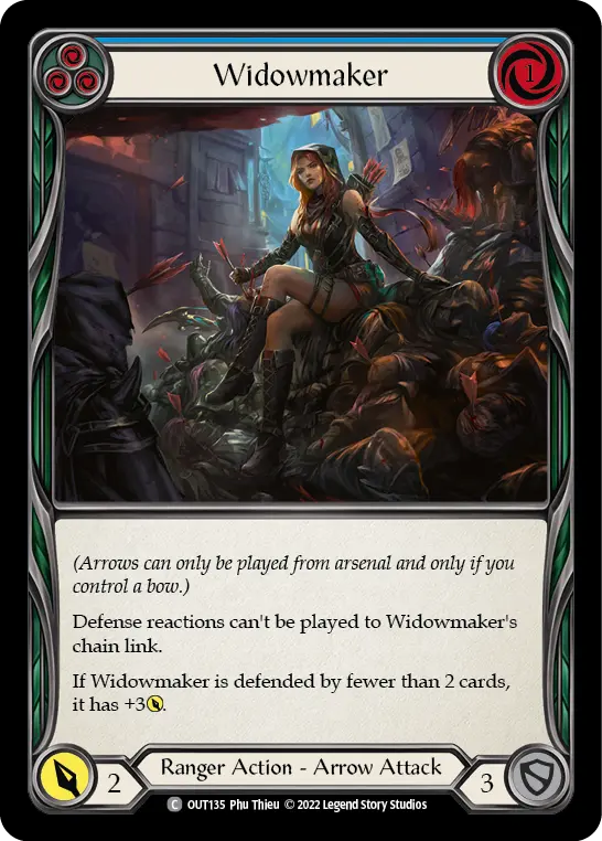 Widowmaker (Blue) — Outsiders Flesh and Blood card by Phu Thieu