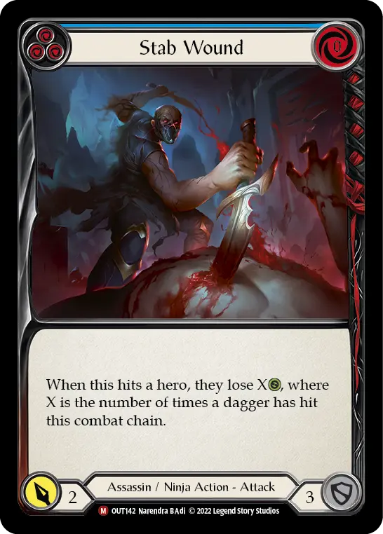 Stab Wound — Outsiders Flesh and Blood card by Narendra B Adi