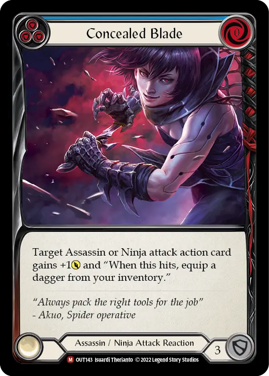 Concealed Blade — Outsiders Flesh and Blood card by Isuardi Therianto