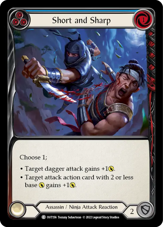 Short and Sharp (Blue) — Outsiders Flesh and Blood card by Tommy Suhartono