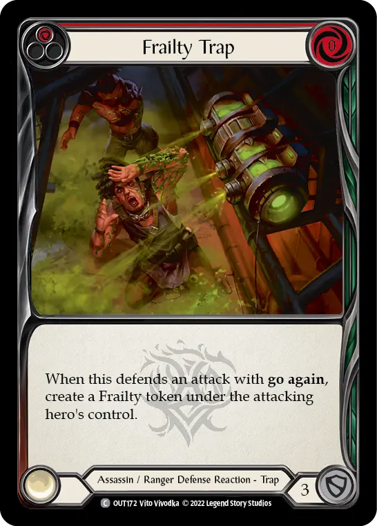 Frailty Trap (Red) — Outsiders Flesh and Blood card by Vito Vivodka