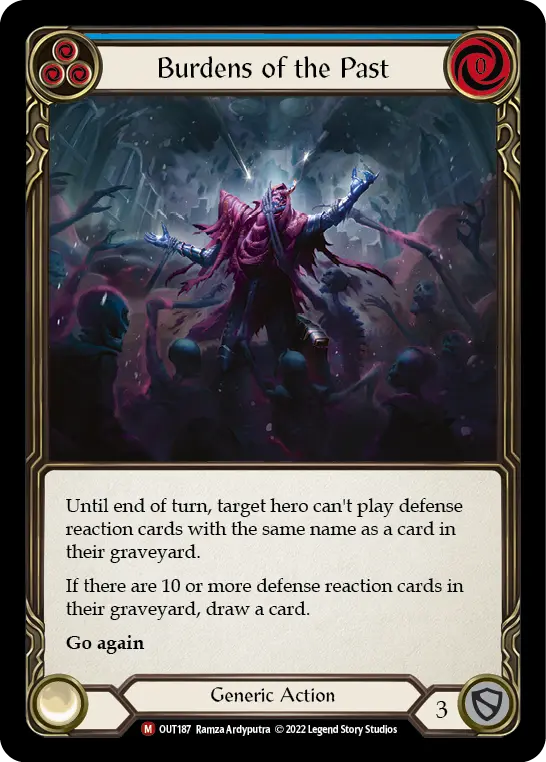 Burdens of the Past — Outsiders Flesh and Blood card by Ramza Ardyputra