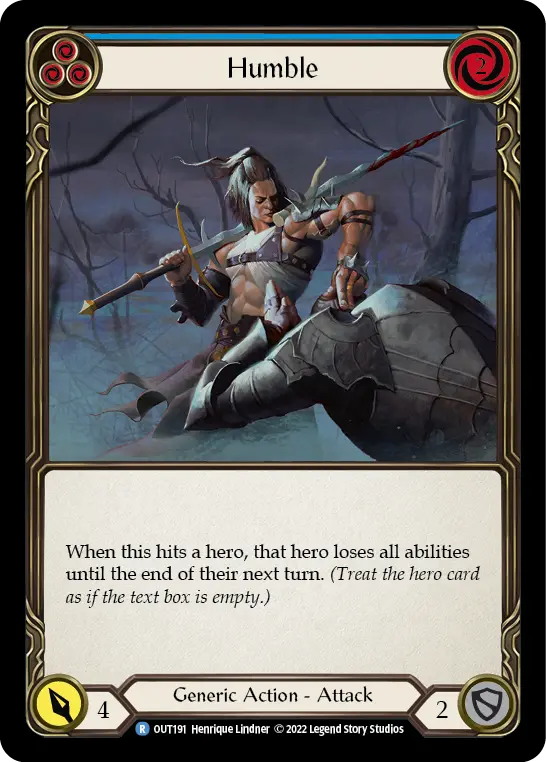 Humble (Blue) — Outsiders Flesh and Blood card by Henrique Lindner