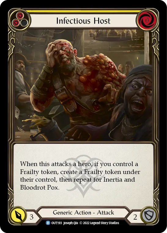 Infectious Host (Yellow) — Outsiders Flesh and Blood card by Joseph Qiu