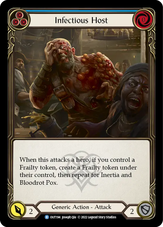 Infectious Host (Blue) — Outsiders Flesh and Blood card by Joseph Qiu