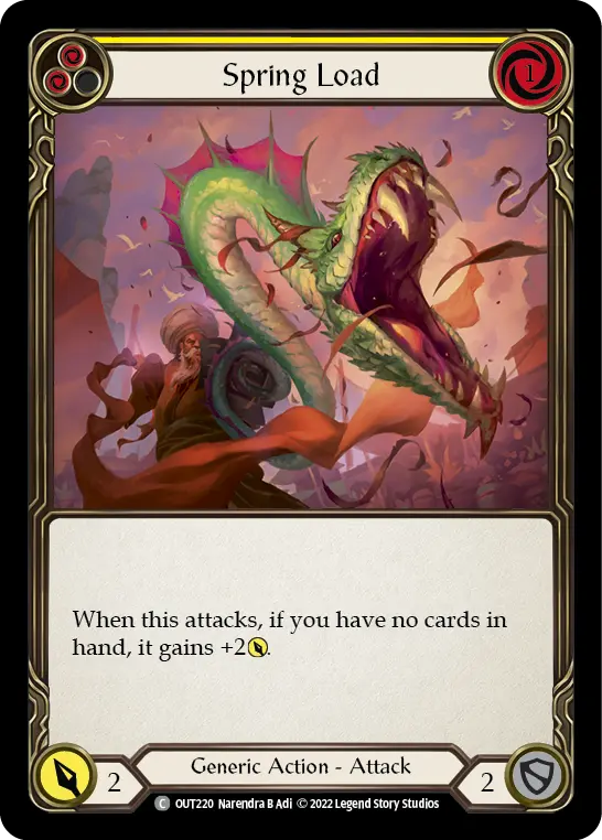 Spring Load (Yellow) — Outsiders Flesh and Blood card by Narendra B Adi