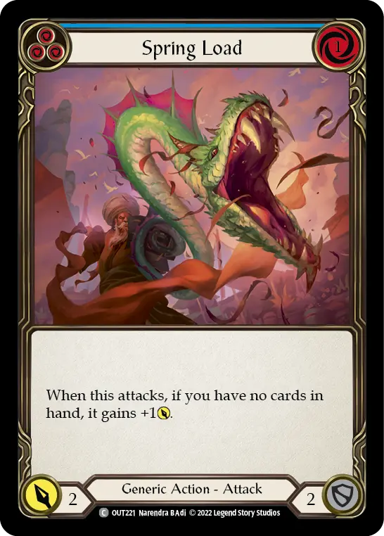 Spring Load (Blue) — Outsiders Flesh and Blood card by Narendra B Adi