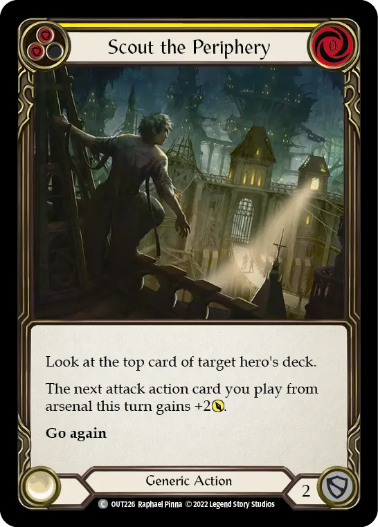 Scout the Periphery (Yellow) — Outsiders Flesh and Blood card by Raphael Pinna
