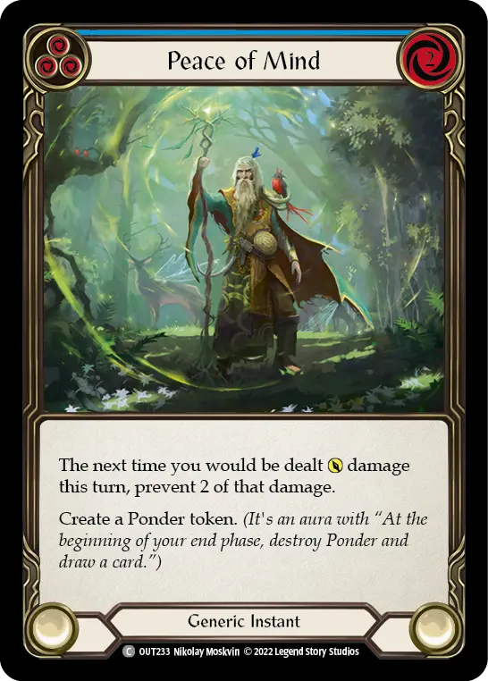 Peace of Mind (Blue) — Outsiders Flesh and Blood card by Nikolay Moskvin