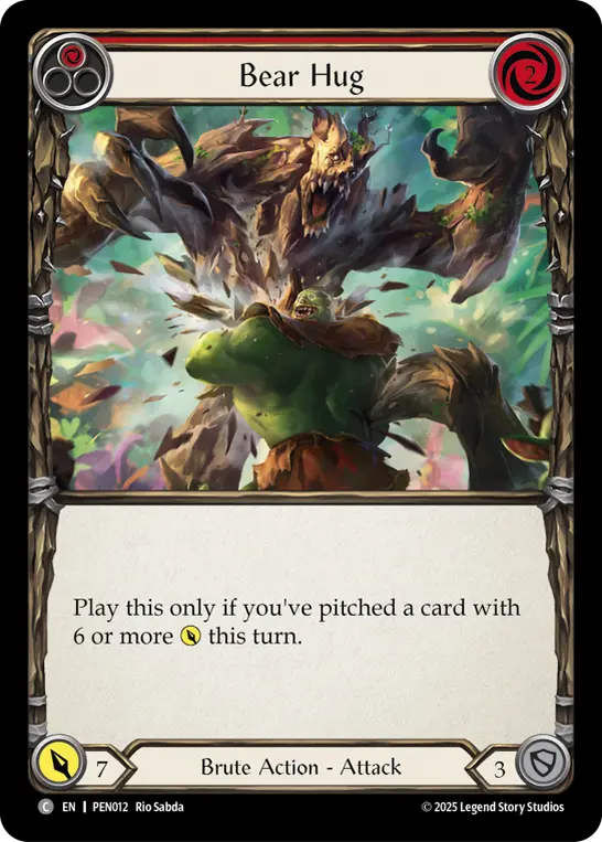 Bear Hug (Red) — Compendium of Rathe Flesh and Blood card by Rio Sabda
