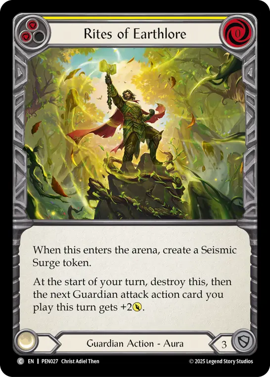 Rites Of Earthlore (Yellow) — Compendium of Rathe Flesh and Blood card by Christ Adiel Then