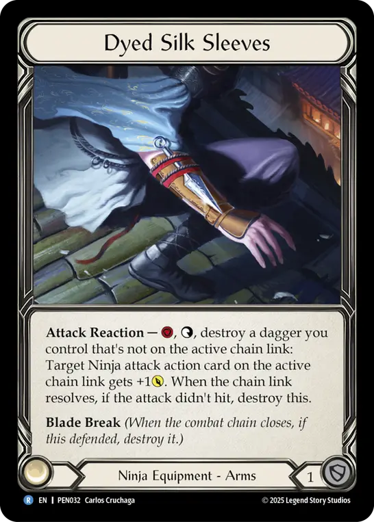 Dyed Silk Sleeves — Compendium of Rathe Flesh and Blood card by Glenn Cover