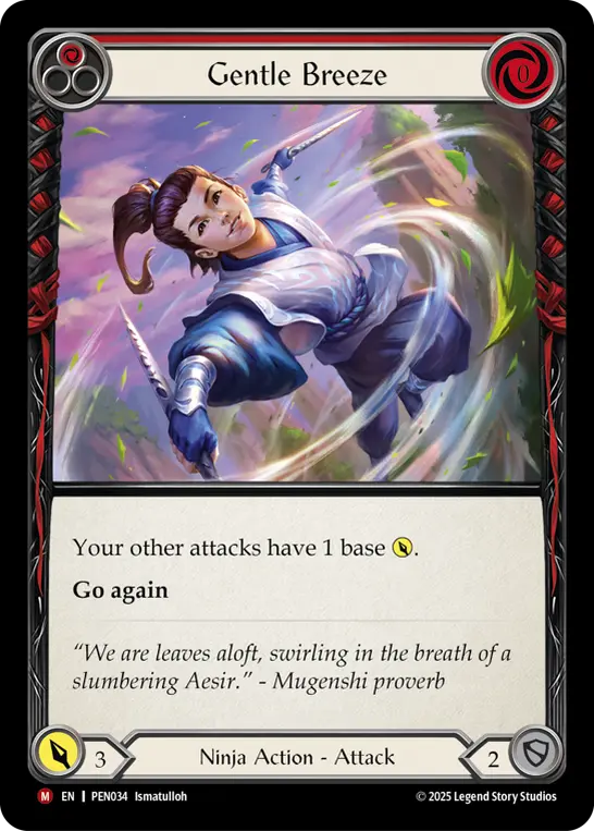 Gentle Breeze (Red) — Compendium of Rathe Flesh and Blood card by Ismatulloh