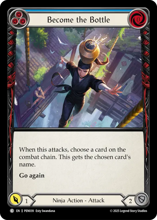 Become The Bottle (Blue) — Compendium of Rathe Flesh and Blood card by Esty Swandana